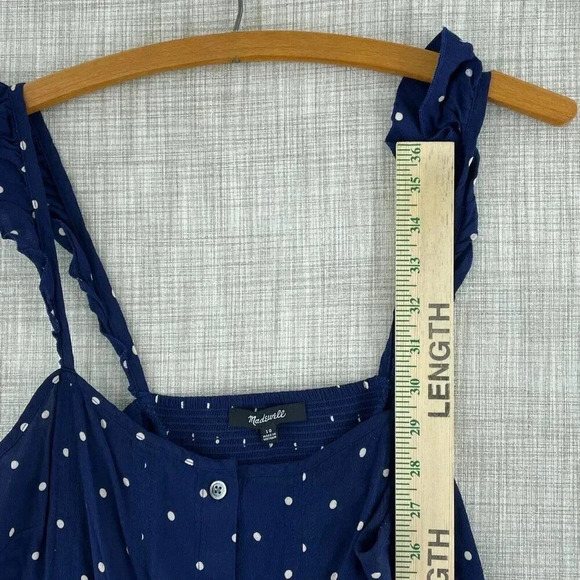 Madewell Midi Dress Womens 10 Blue 1609 - Picture 3 of 7